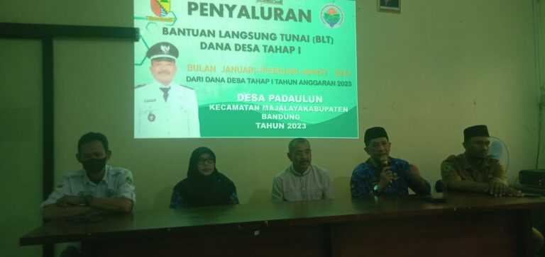 Pemdes Padaulun Kec Majalaya Salurkan BLT DD Tahap I Tahun Anggaran 2023