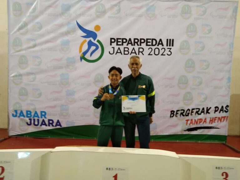 Miftah Abdul Zaelani Sumbang Emas Di Cabang Tenis Meja PEPARPEDA III JABAR 2023.