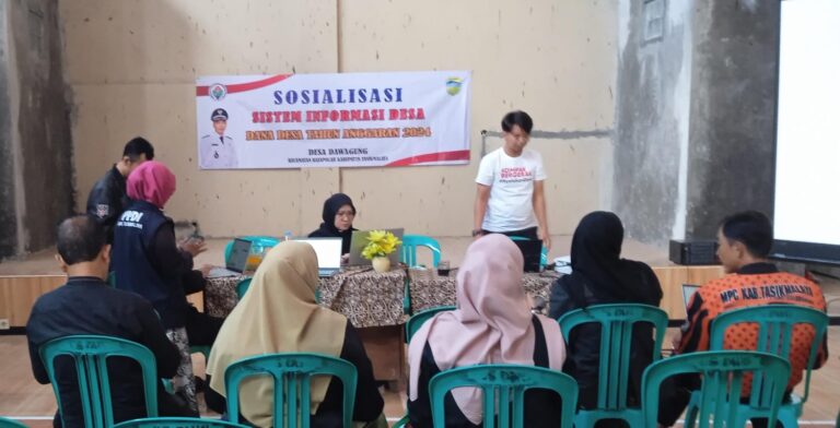 Pemdes Dawagung Gelar Sosialisasi Digital Sistem Informasi Desa Demi Mempermudah dan Mencerdaskan Masyarakat