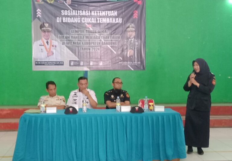Satpol PP Kabupaten Bandung Gelar Sosialisasi Ketentuan di Bidang Cukai Tembakau