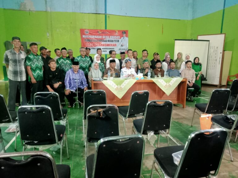 Dalam Rangka Upaya Membangun Fondasi Ekonomi Dari Akar Rumput Desa Serang Mekar Laksanakan Musdesus KMP.